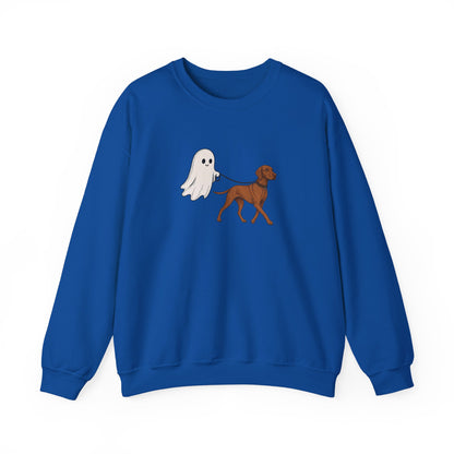 Vizsla Ghost Halloween Crewneck Sweatshirt