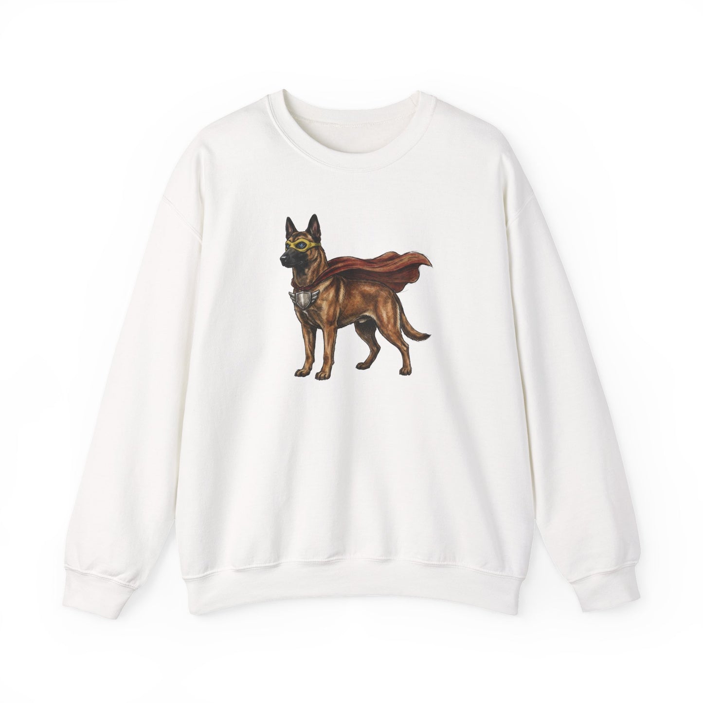 Belgian Malinois Superhero Crewneck Sweatshirt