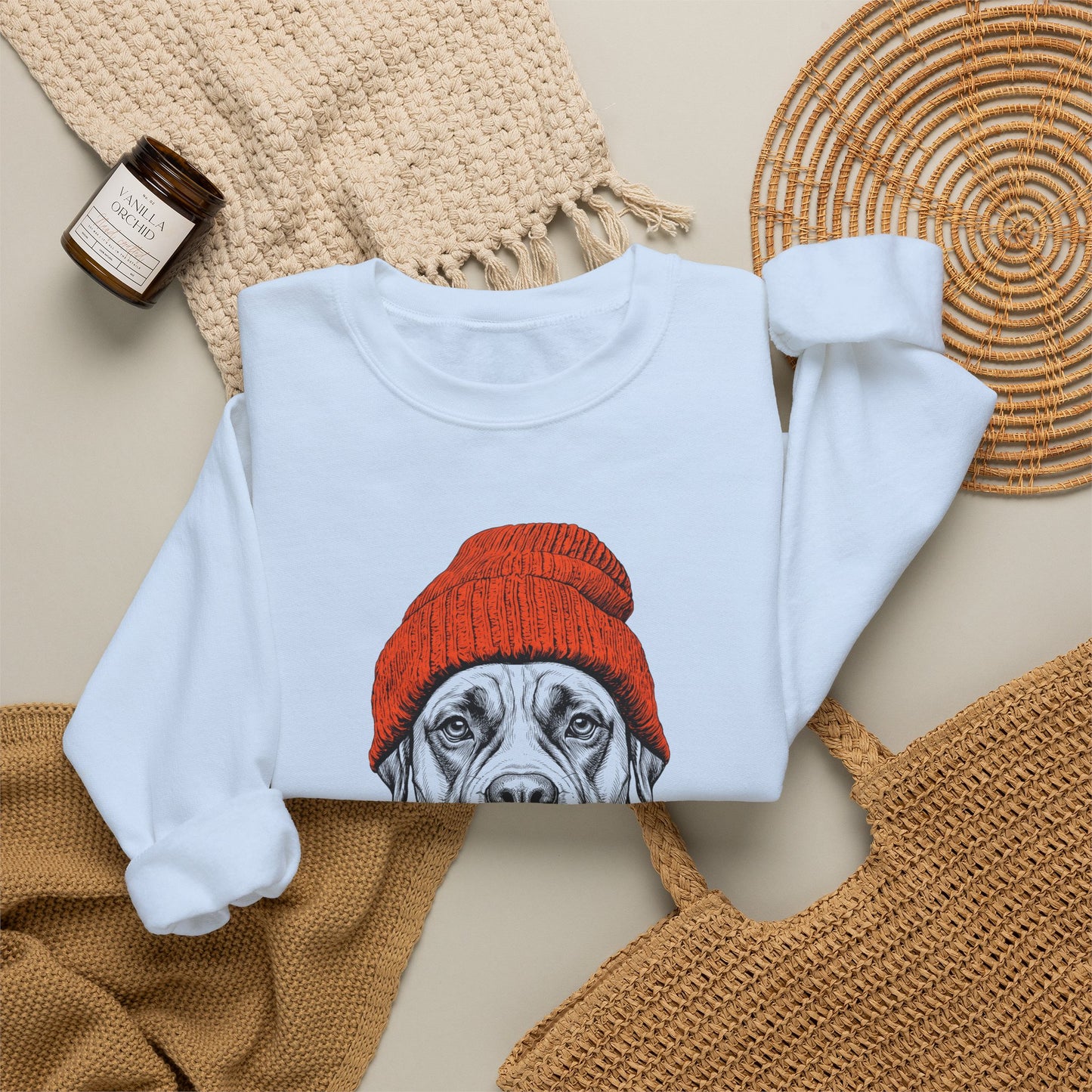 Boxer Beanie Crewneck Sweatshirt