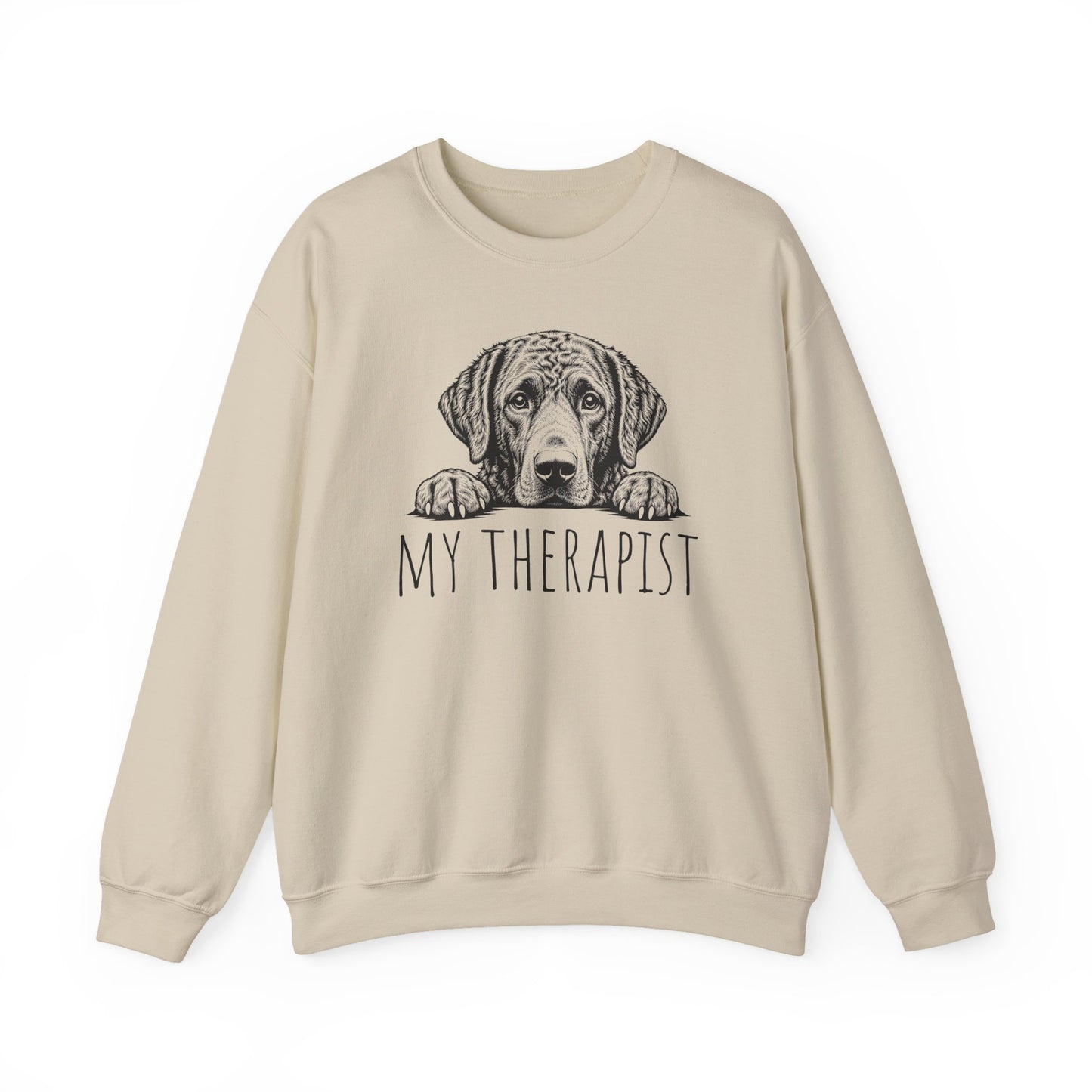 Chesapeake Bay Retriever My Therapist Crewneck Sweatshirt