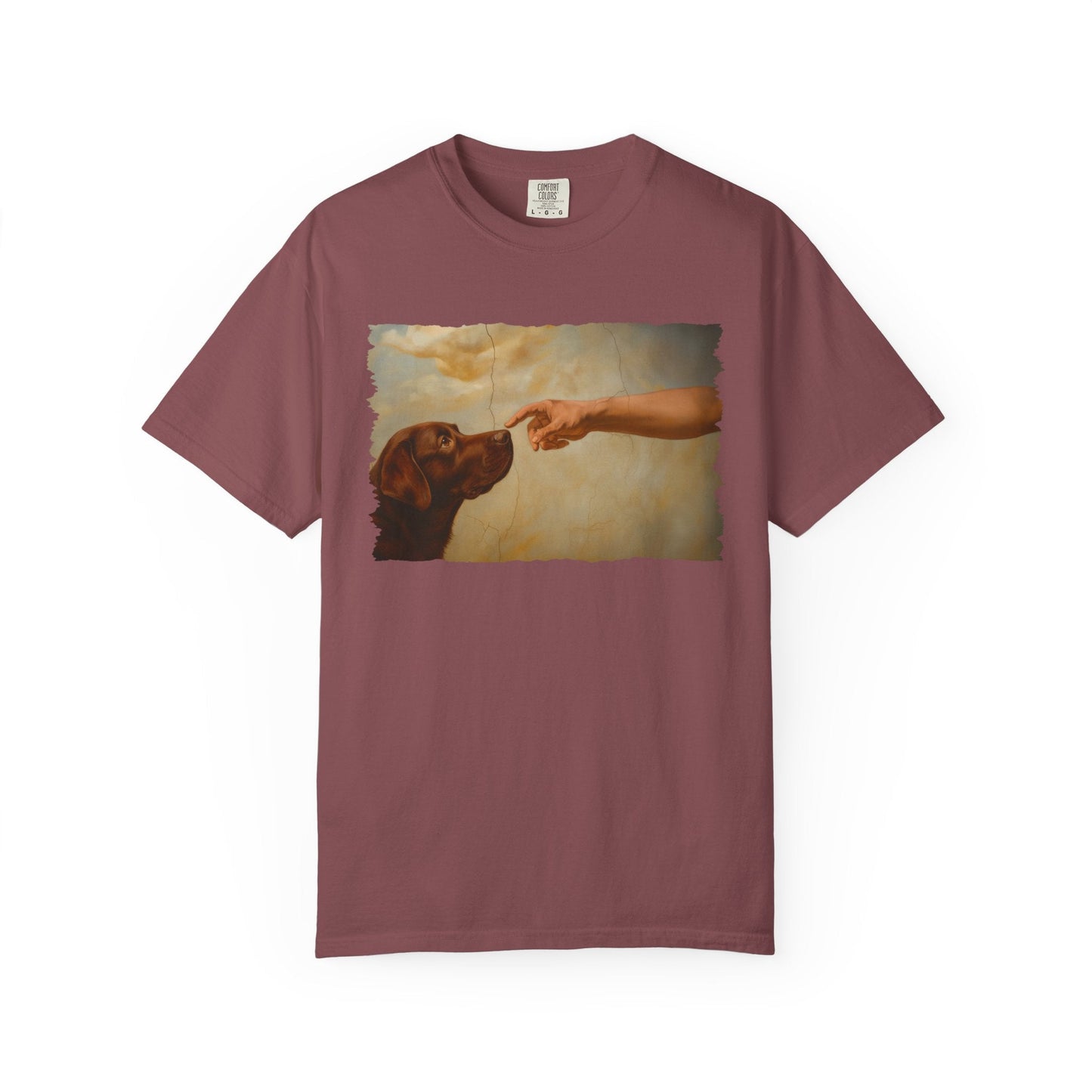 God Creates Chocolate Lab Premium Tee