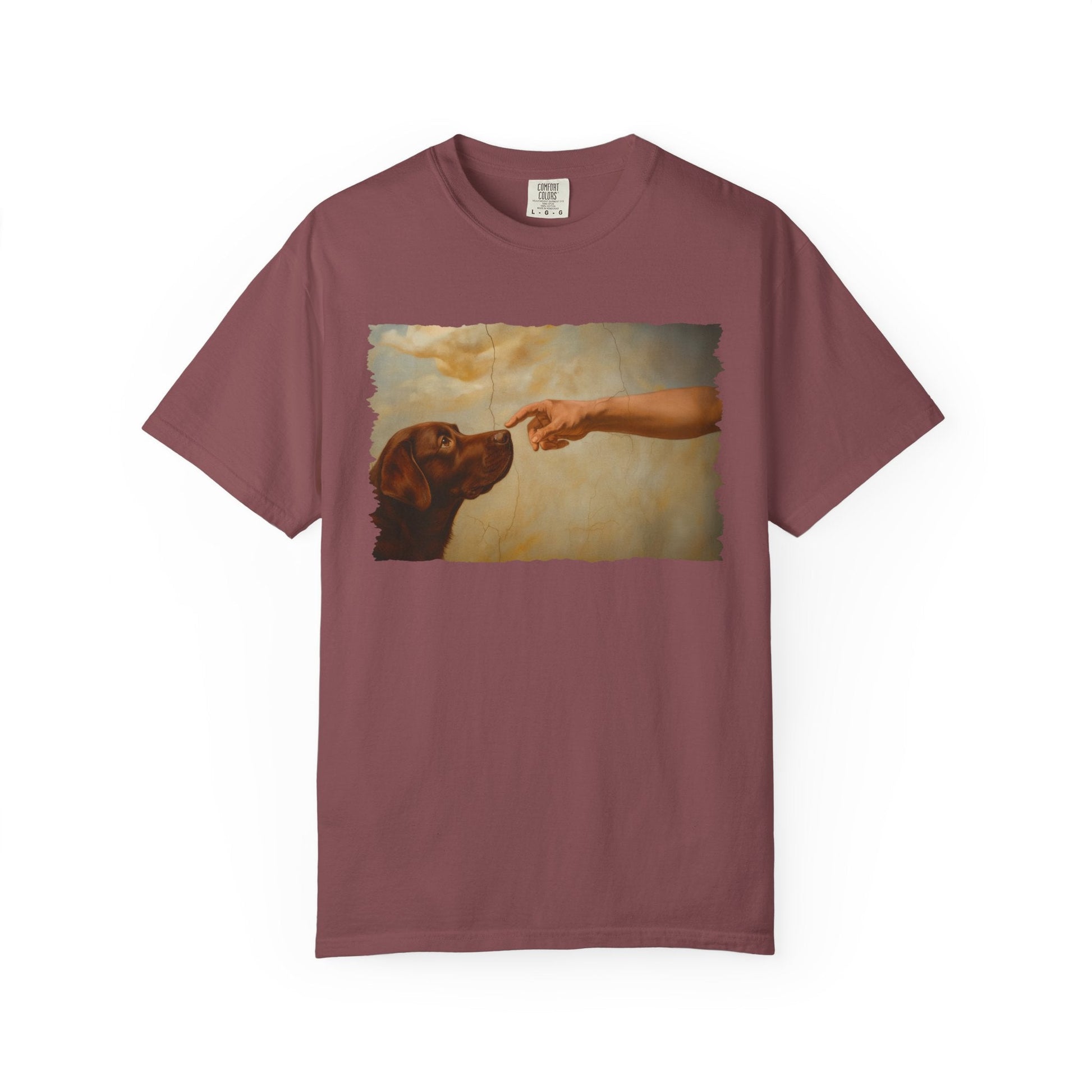 God Creates Chocolate Lab Premium Tee