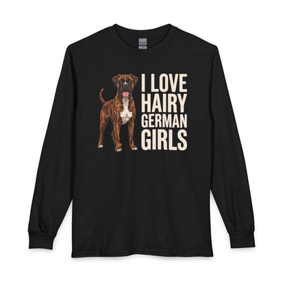 Brindle Boxer Hairy German Girls Long Sleeve