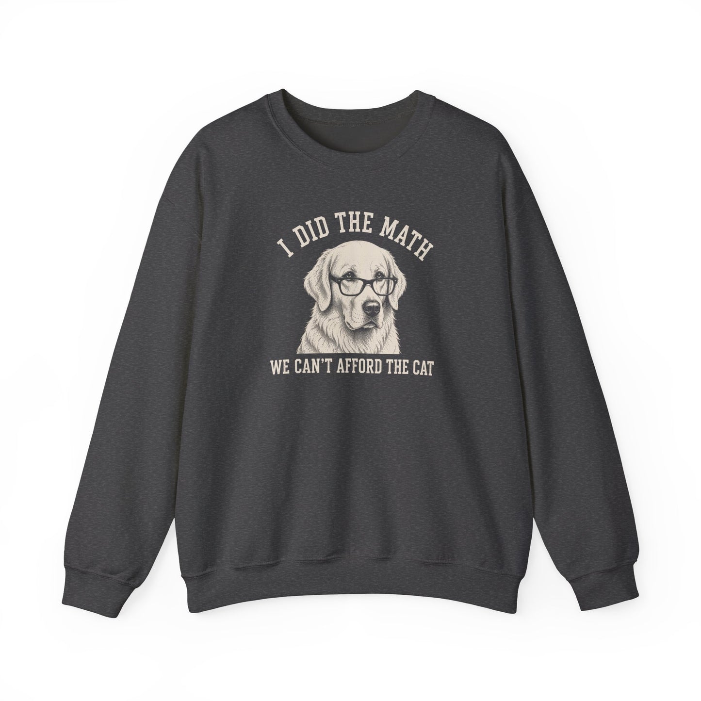 Golden Retriever Ban the Cat Crewneck Sweatshirt Dark Heather