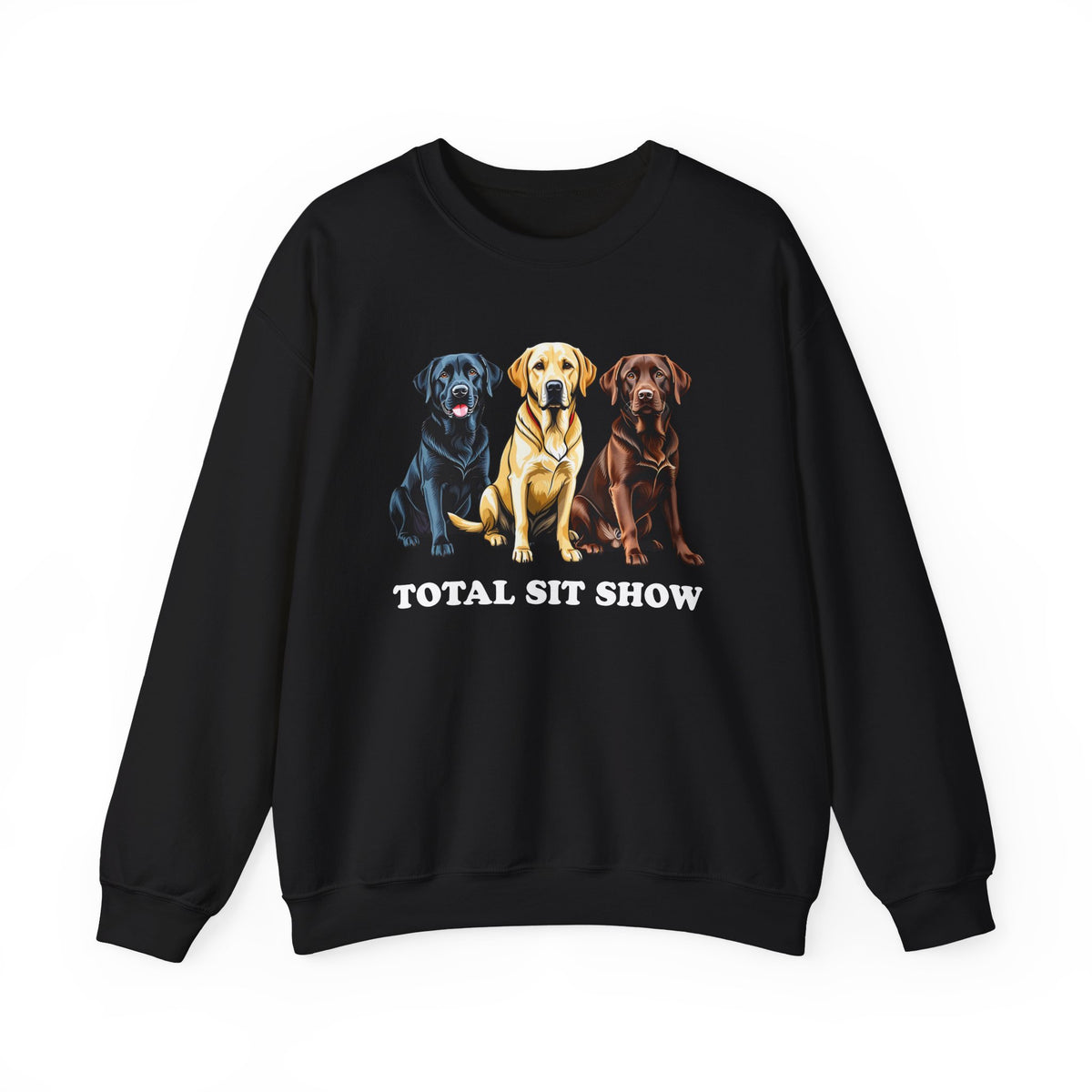 Total Sit Show Labrador Crewneck Sweatshirt Black
