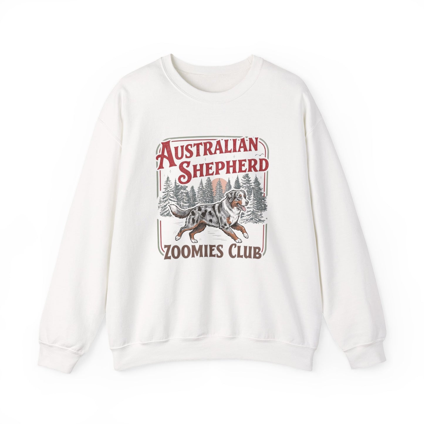 Australian Shepherd Zoomies Club Crewneck Sweatshirt