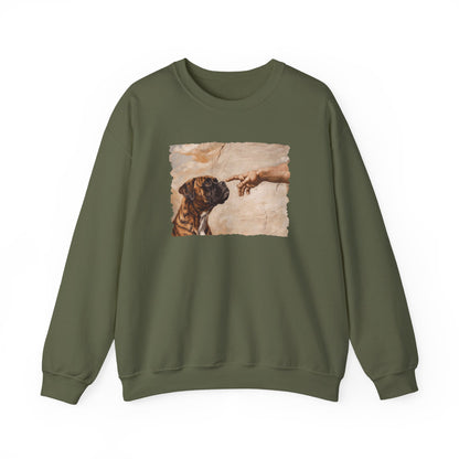 God Creates Brindle Boxer Crewneck Sweatshirt