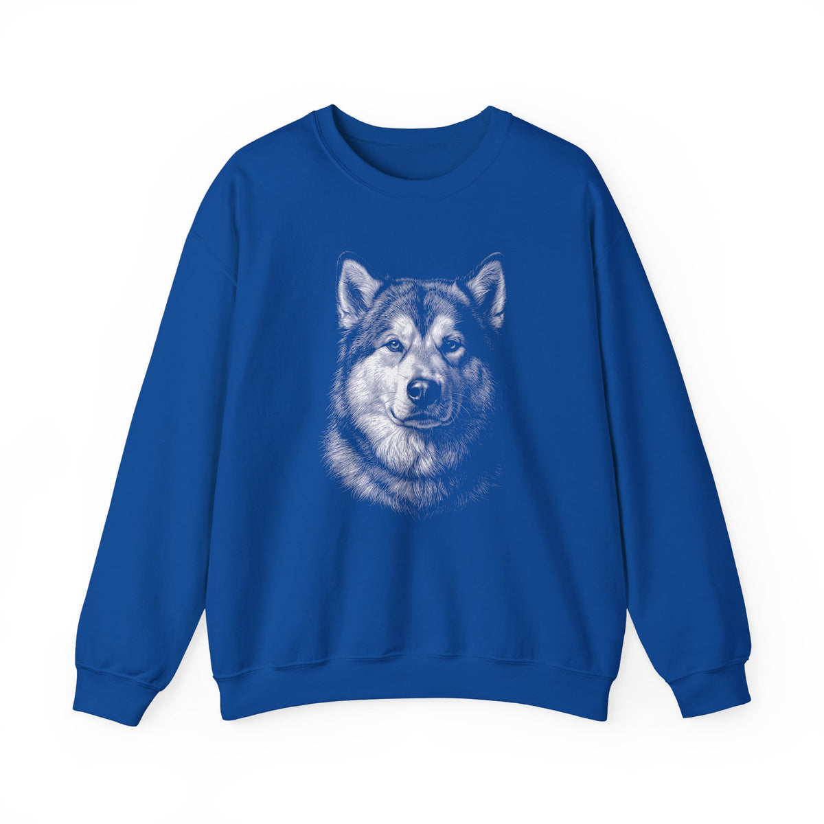 Alaskan Malamute Engraved Crewneck Sweatshirt