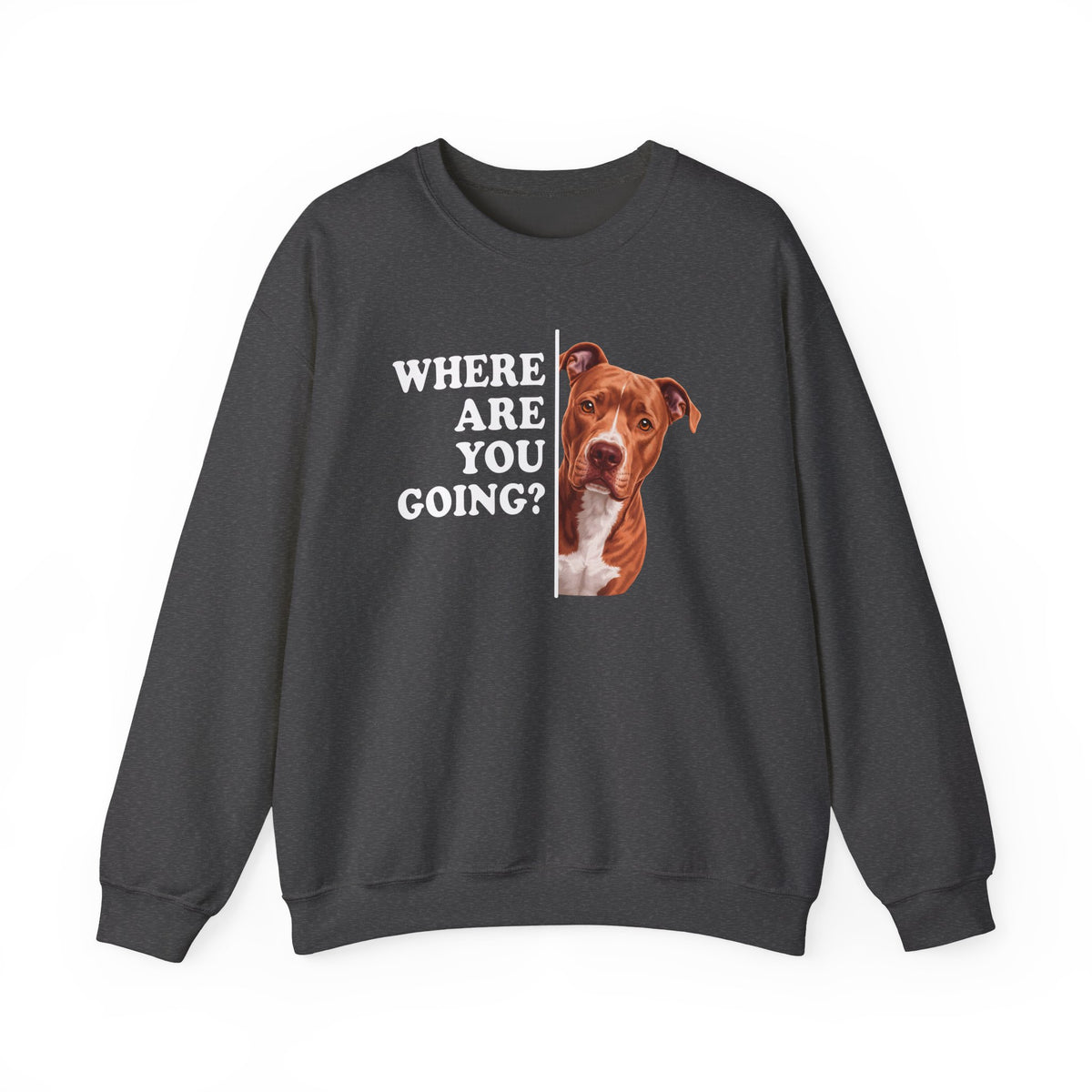 Pitbull Red Nose Where Are You Going Crewneck Sweatshirt