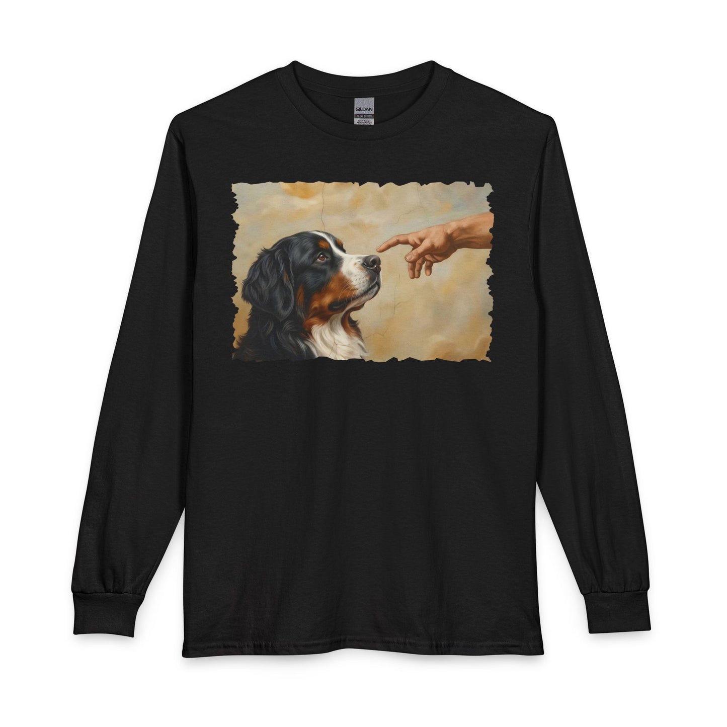 God Creates Bernese Mountain Dog Long Sleeve