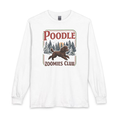 Standard Poodle Zoomies Club Chocolate Long Sleeve
