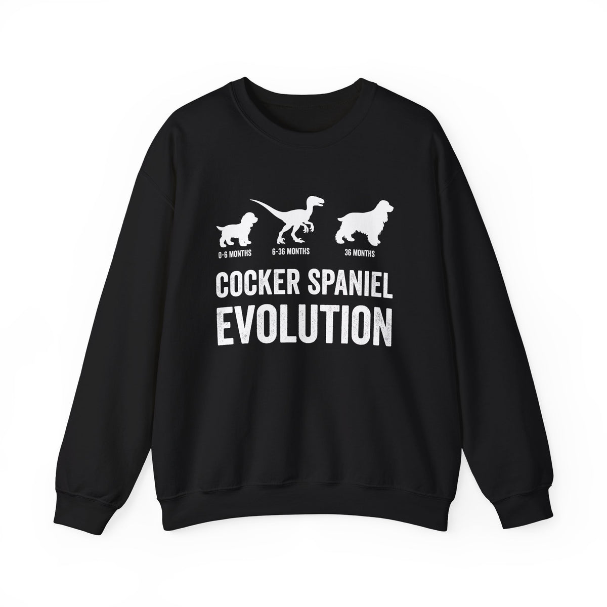 Cocker Spaniel Evolution Crewneck Sweatshirt