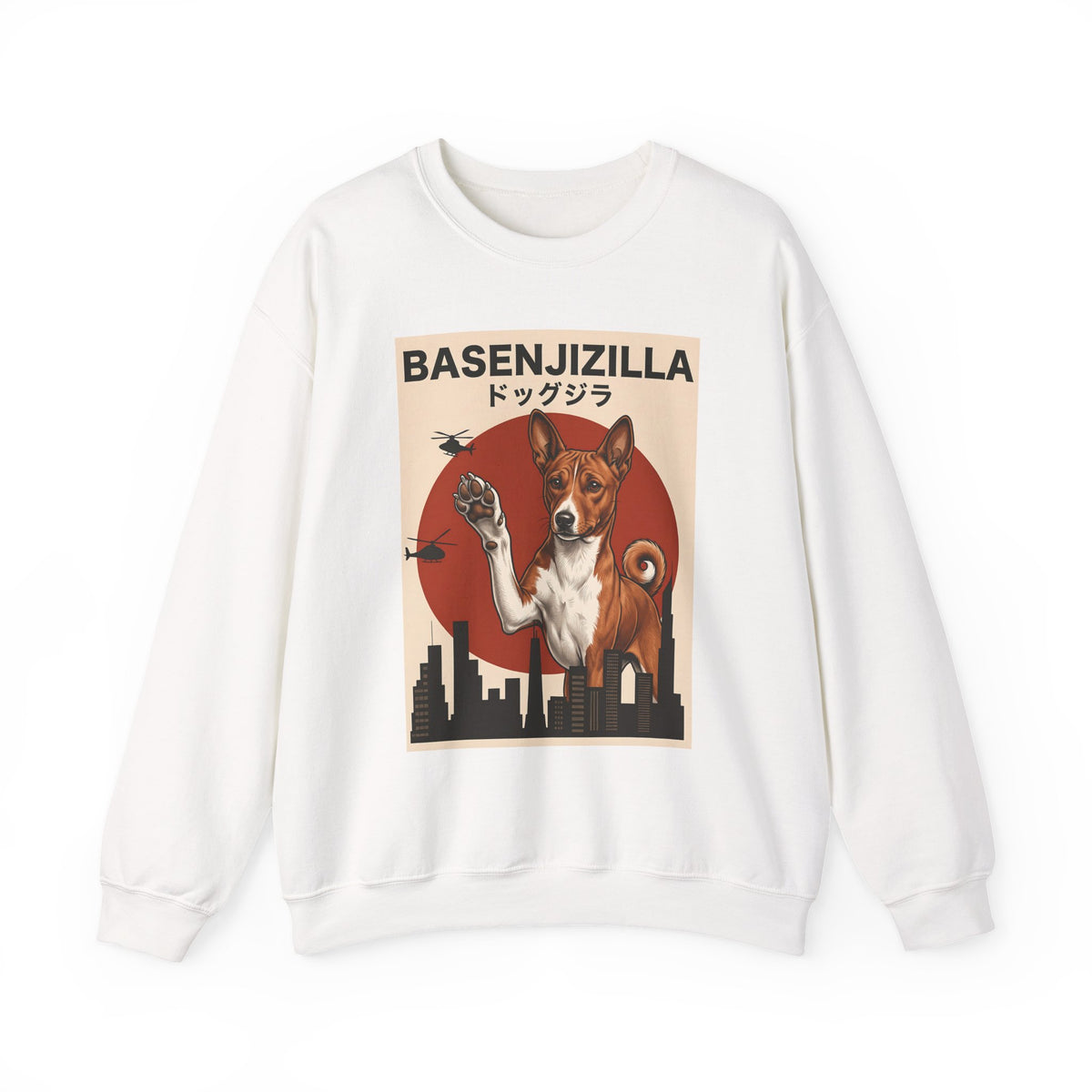 Basenji Basenjizilla Crewneck Sweatshirt