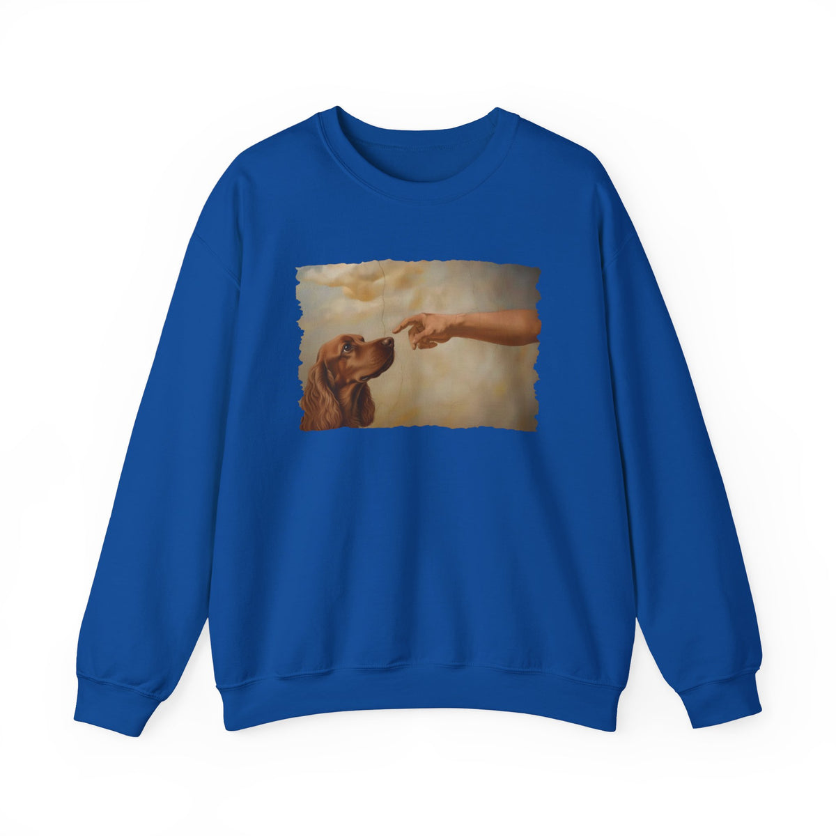 God Creates Red Cocker Spaniel Crewneck Sweatshirt