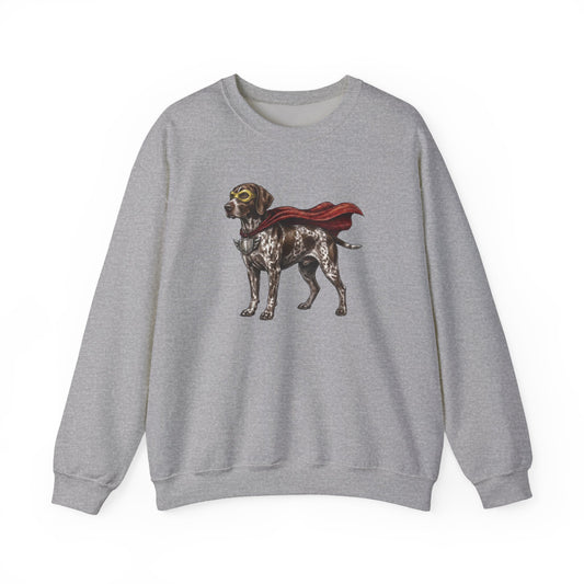 German Shorthaired Pointer Superhero Crewneck Sweatshirt