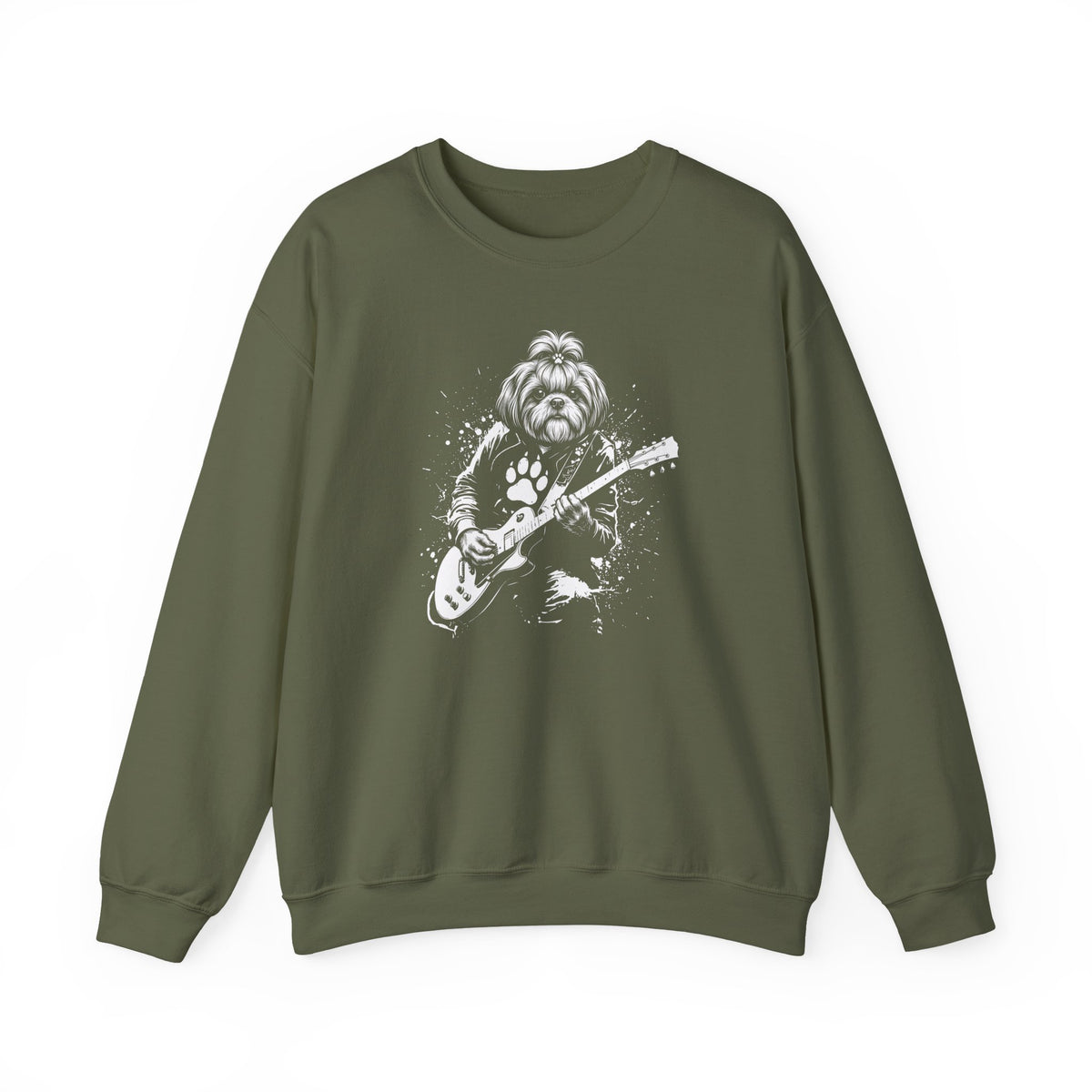 Shih Tzu Guitar Crewneck Sweatshirt