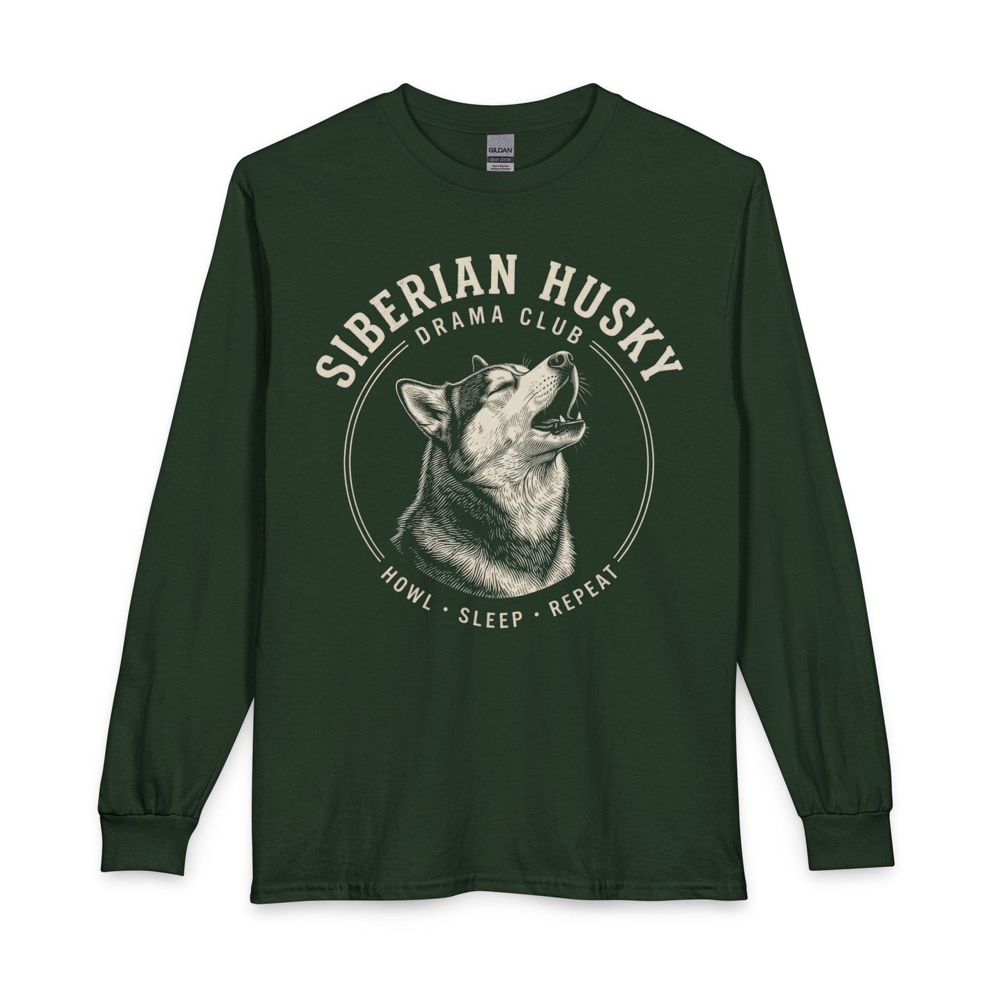 Siberian Husky Drama Club Long Sleeve