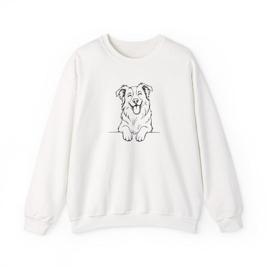 Happy Border Collie Crewneck Sweatshirt