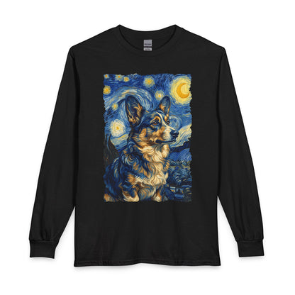Cardigan Welsh Corgi Van Gogh Long Sleeve