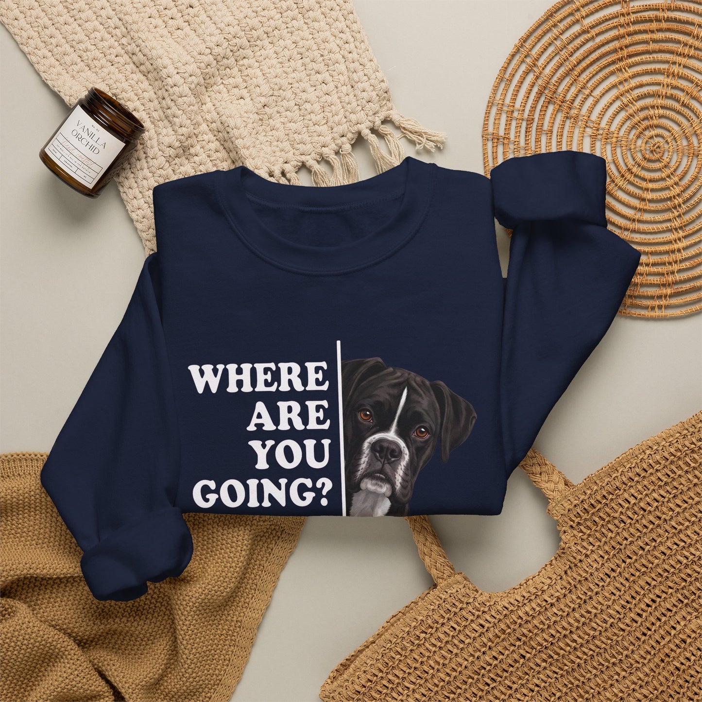 Black Boxer Alert Crewneck Sweatshirt