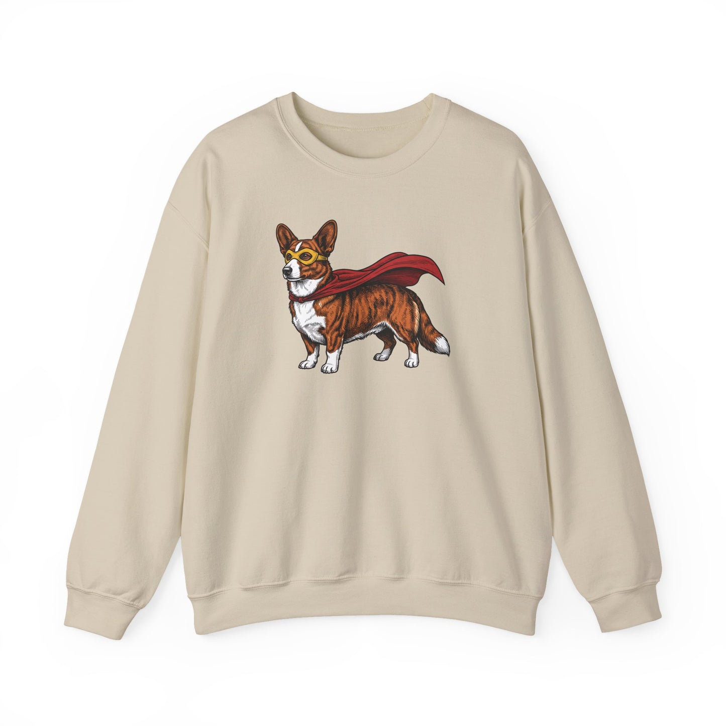 Cardigan Welsh Corgi Red Brindle Superhero Crewneck Sweatshirt