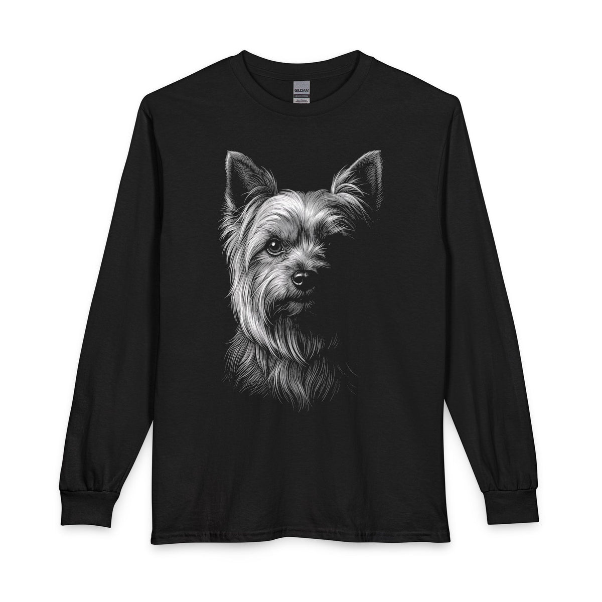 Yorkshire Terrier Engraved Long Sleeve Black