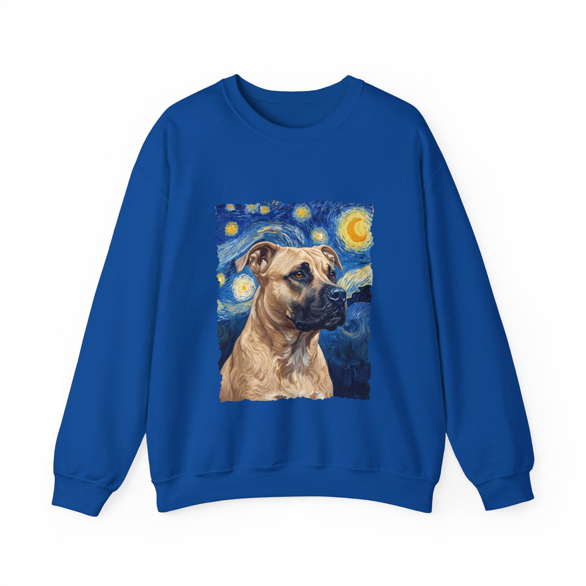 Pitbull Fawn Van Gogh Crewneck Sweatshirt
