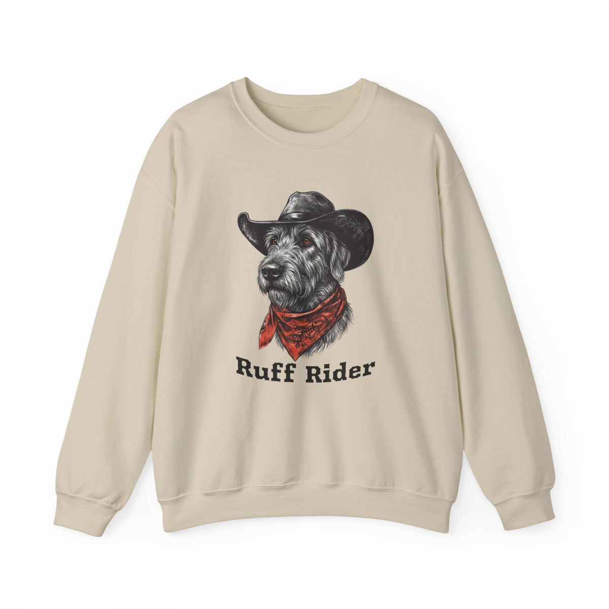 Irish Wolfhound Ruff Rider Crewneck Sweatshirt