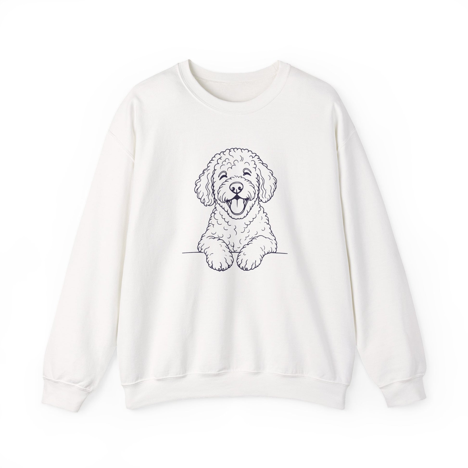 Happy Lagotto Crewneck Sweatshirt White