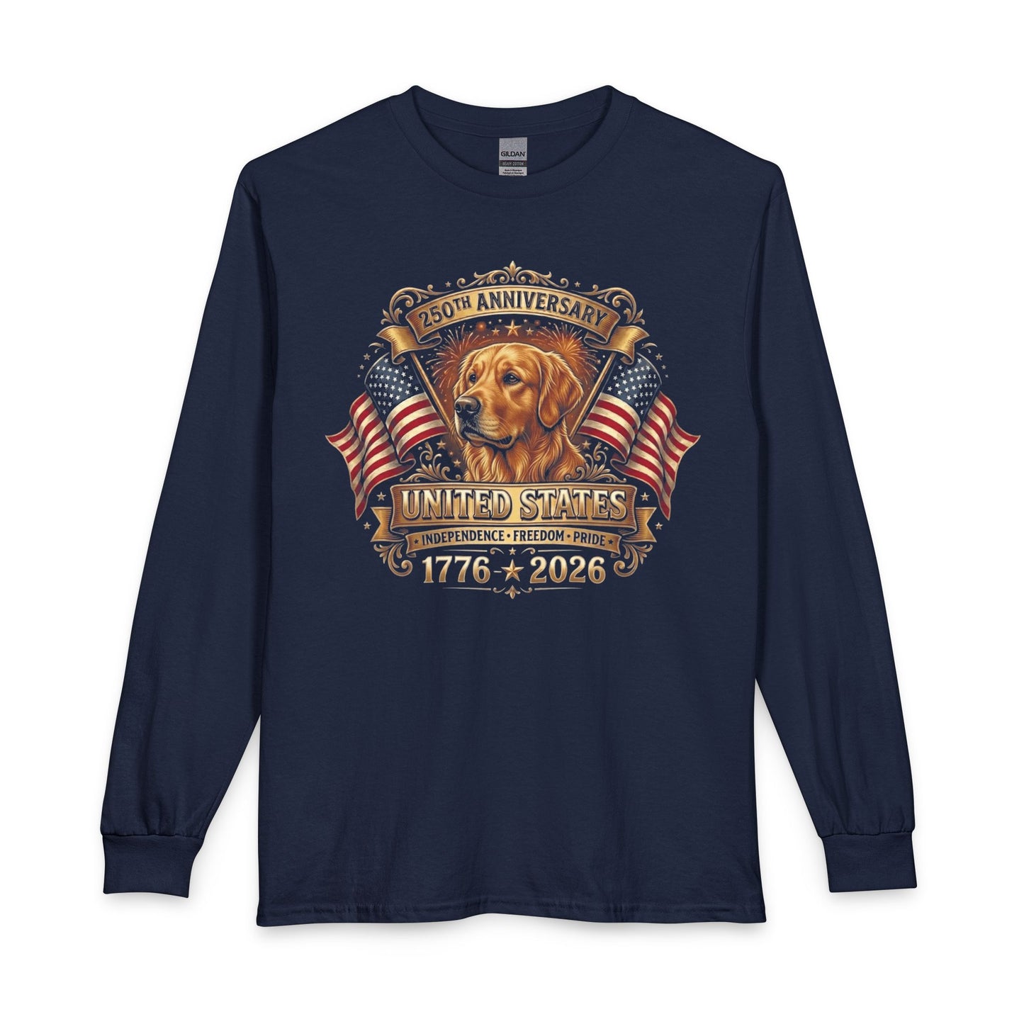 250 Years USA Golden Retriever Long Sleeve