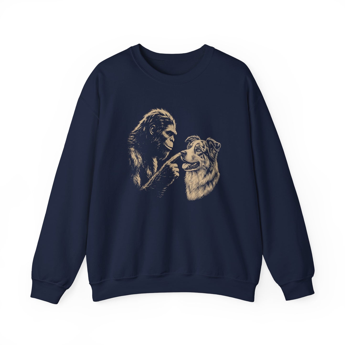 Bigfoot Boops Australian Shepherd Crewneck Sweatshirt