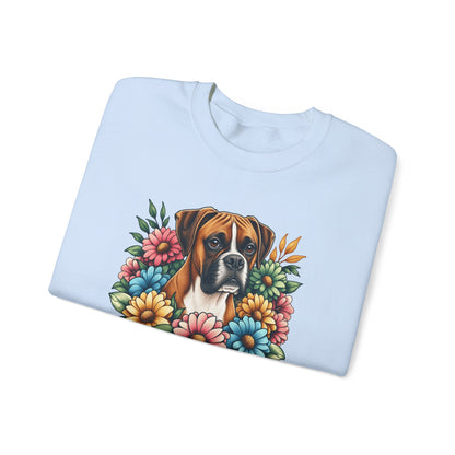 Floral Boxer Crewneck Sweatshirt