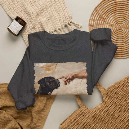 God Creates Black Boxer Crewneck Sweatshirt