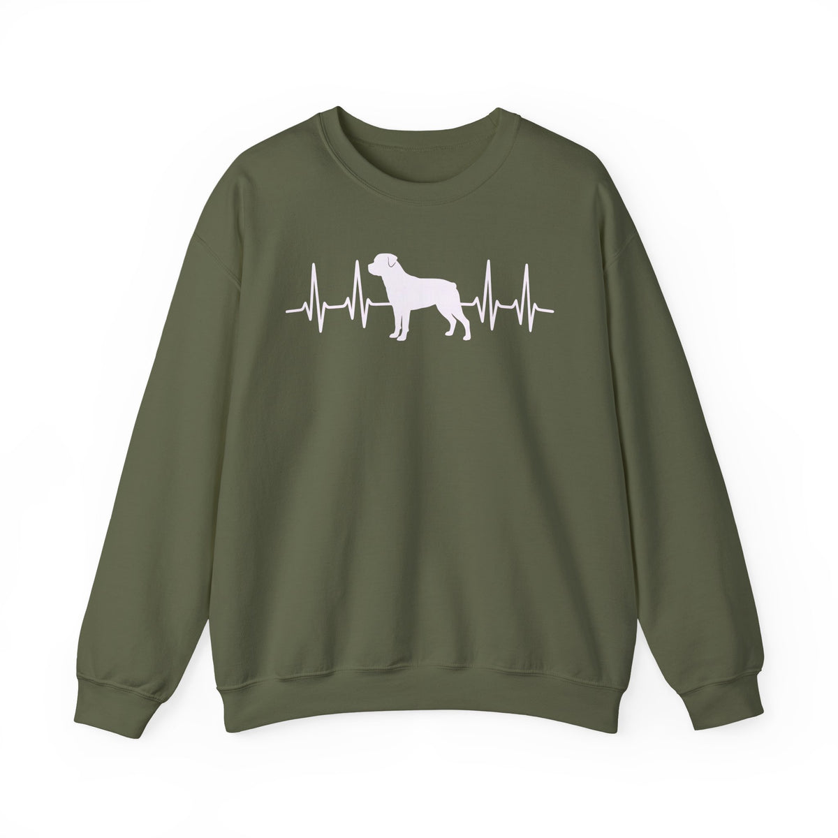 Rottweiler Heartbeat Crewneck Sweatshirt