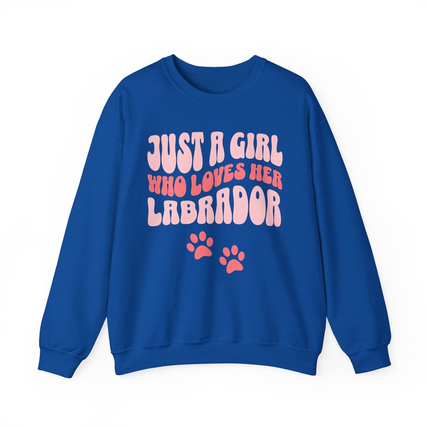 Just a Girl Crewneck Sweatshirt Royal