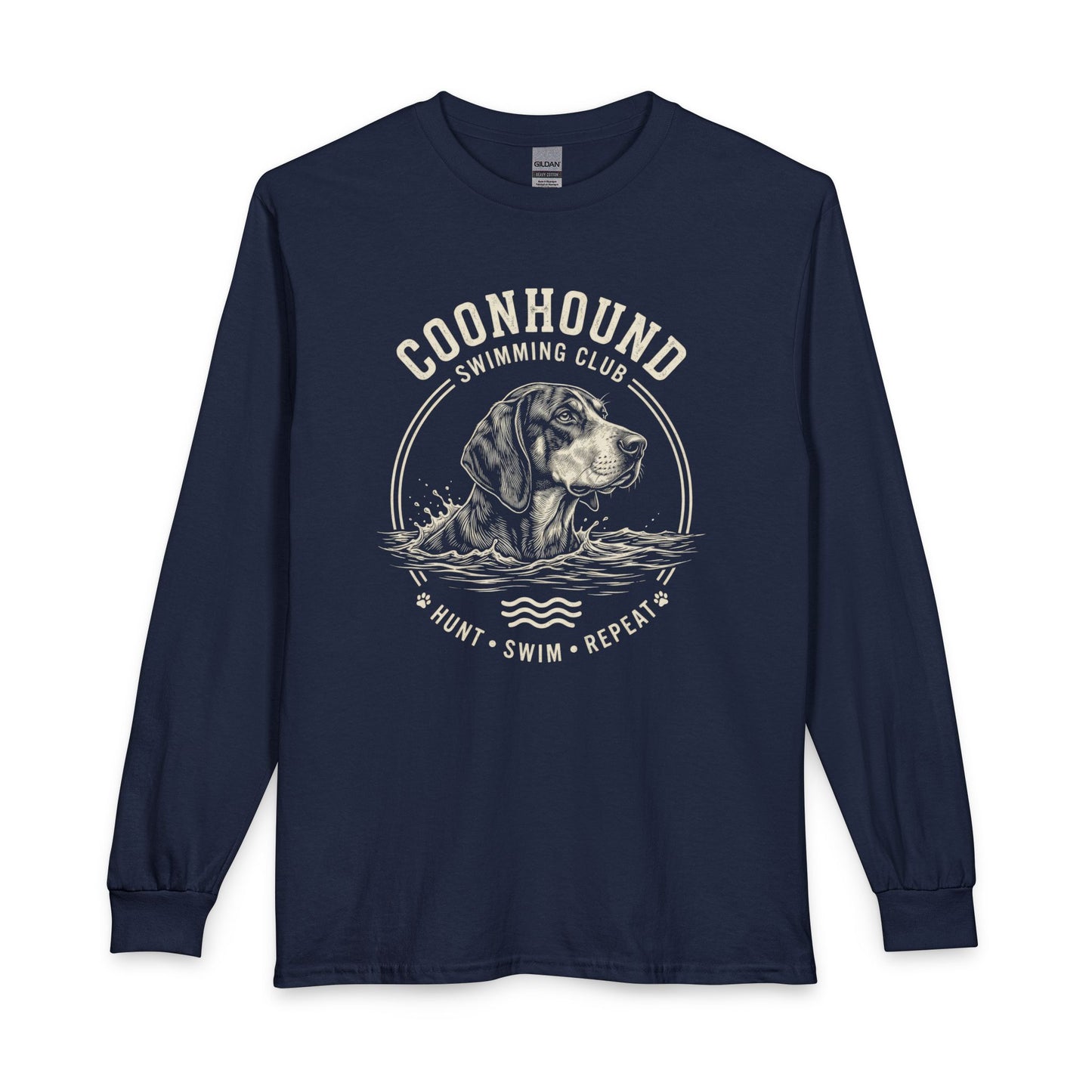 Coonhound Swimming Club Long Sleeve Navy