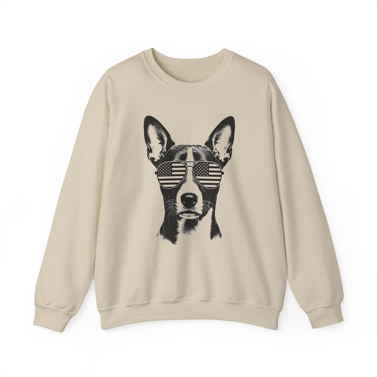 Basenji Flag Shades Crewneck Sweatshirt