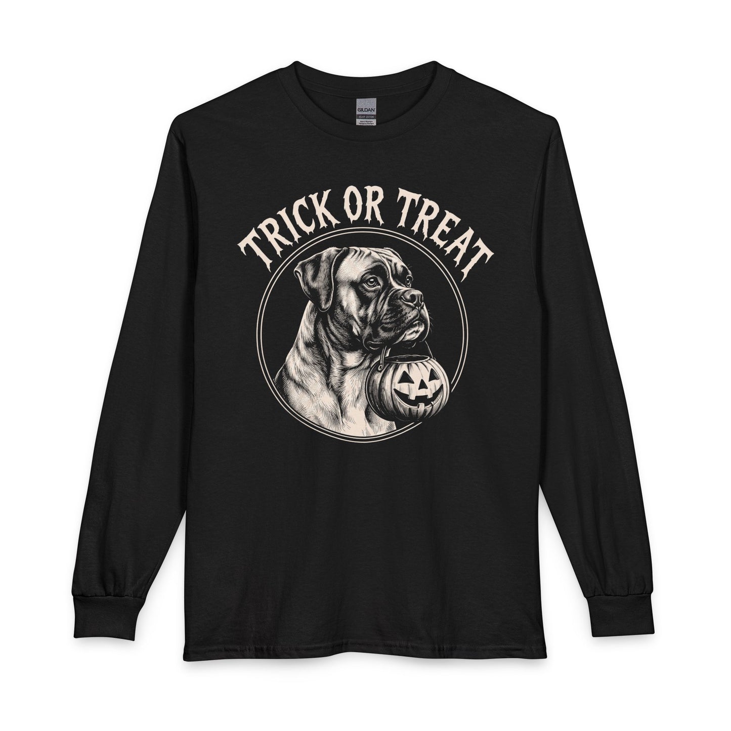 Boxer Trick or Treat Halloween Long Sleeve