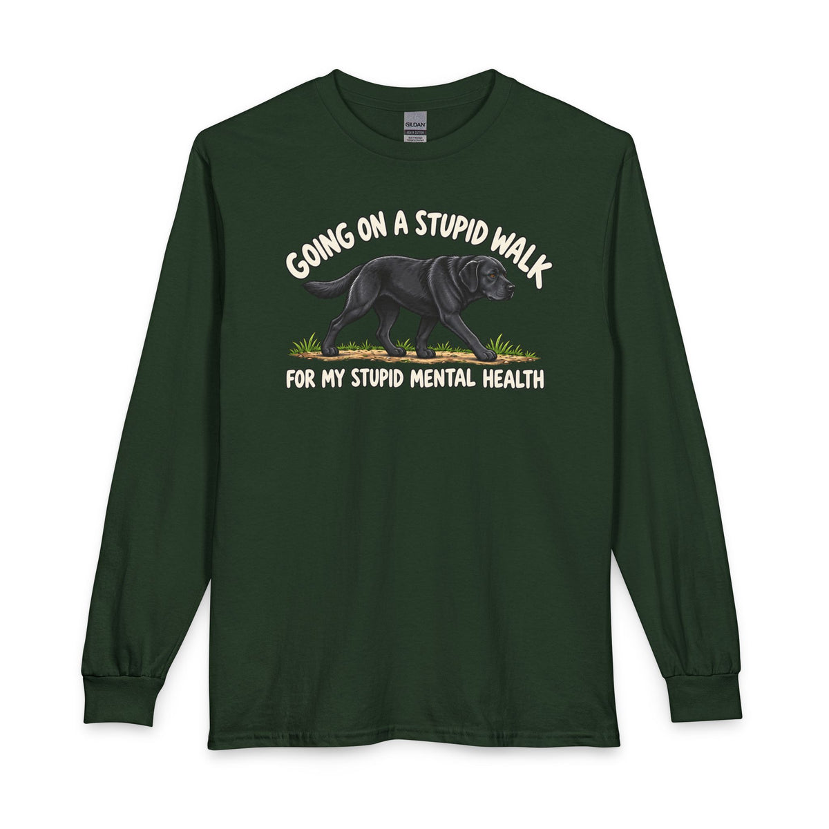 Black Labrador Stupid Walk Long Sleeve