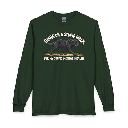 Black Labrador Stupid Walk Long Sleeve