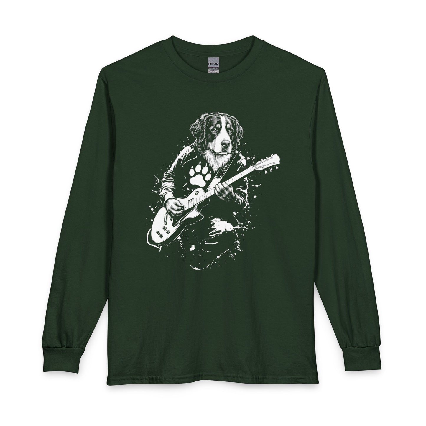 Bernese Mountain Dog Guitar Long Sleeve