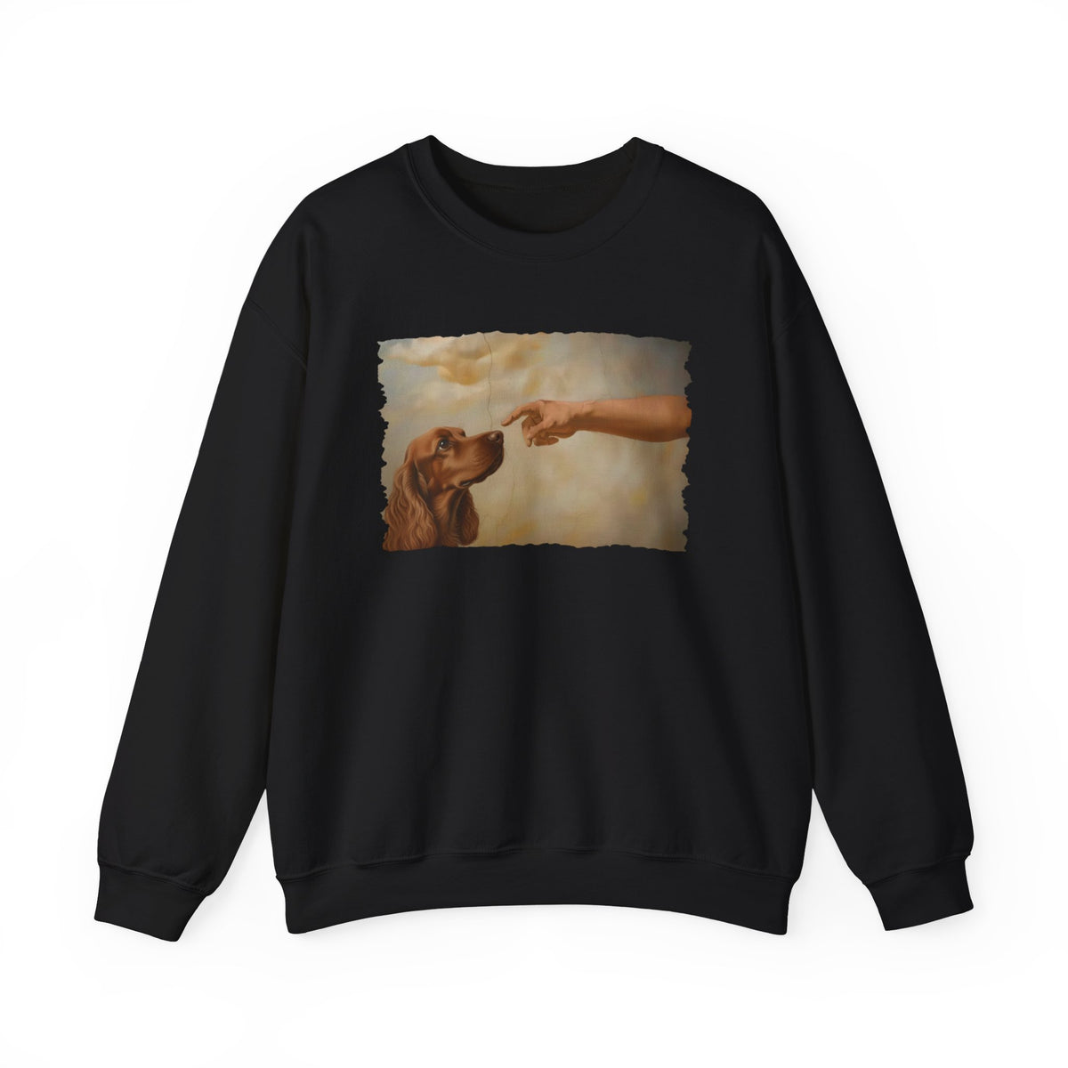 God Creates Red Cocker Spaniel Crewneck Sweatshirt
