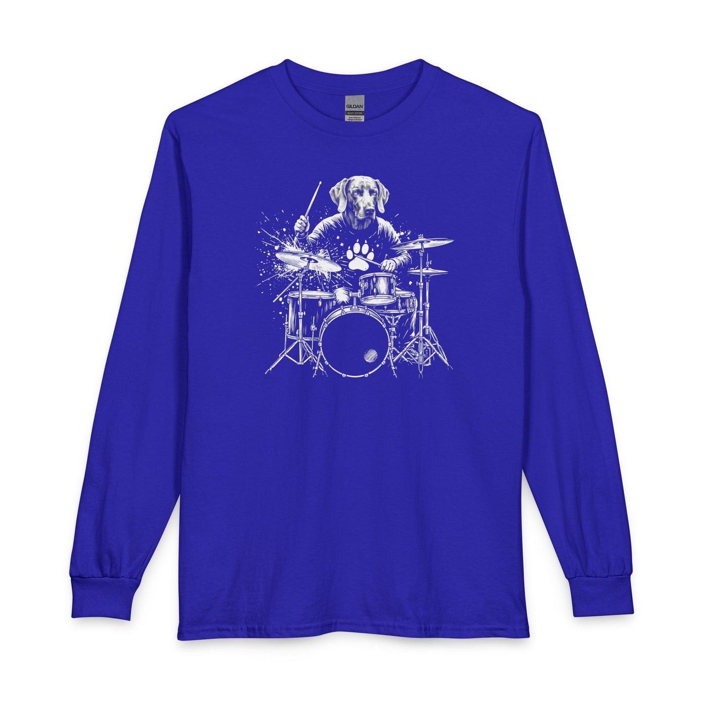 Weimaraner Drummer Long Sleeve Royal
