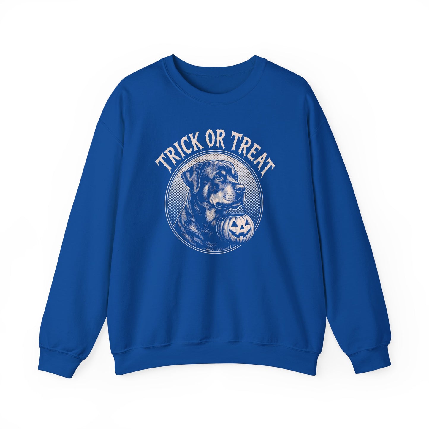 Rottweiler Trick Or Treat Crewneck Sweatshirt