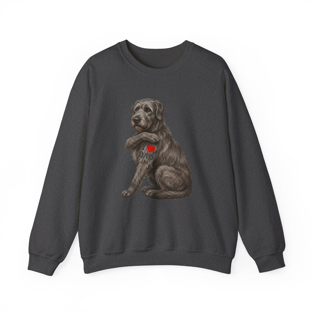 I Love Dad Irish Wolfhound Crewneck Sweatshirt