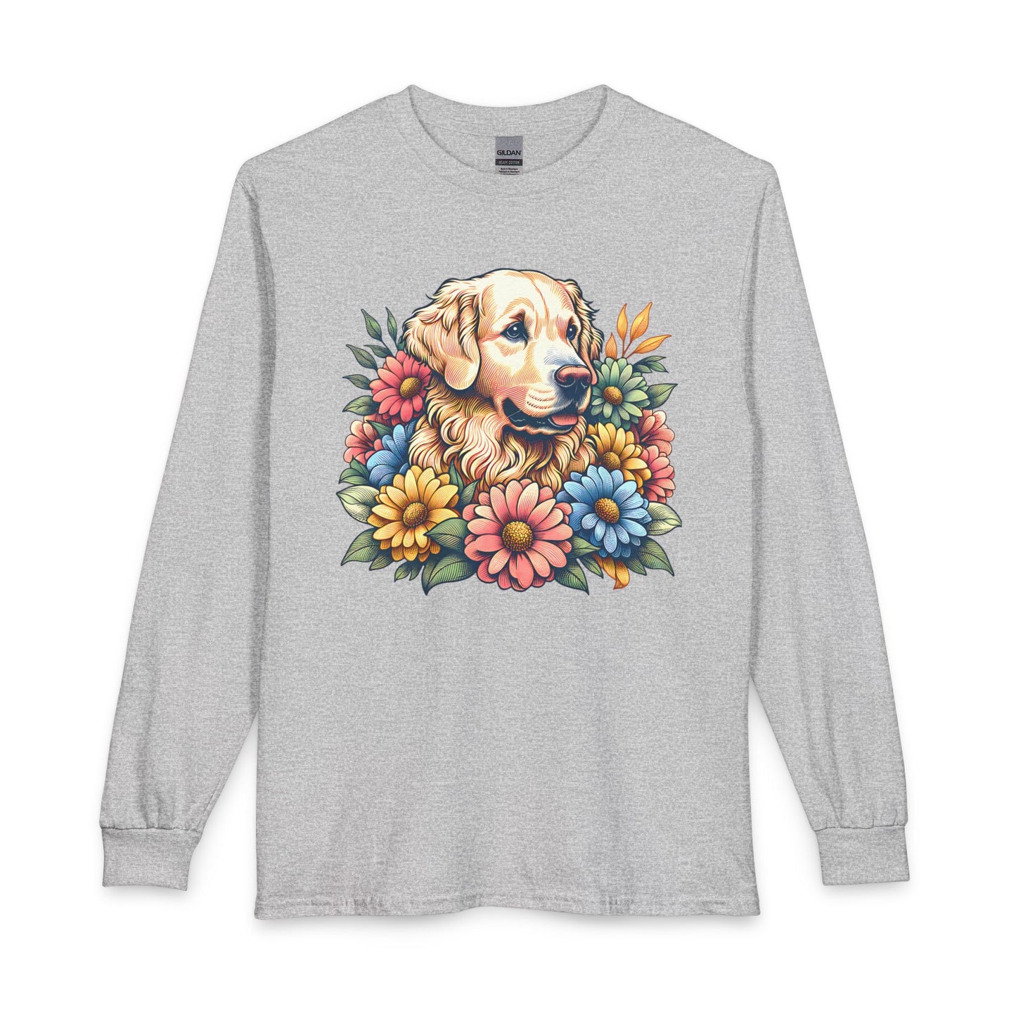 Golden Retriever Flower Long Sleeve