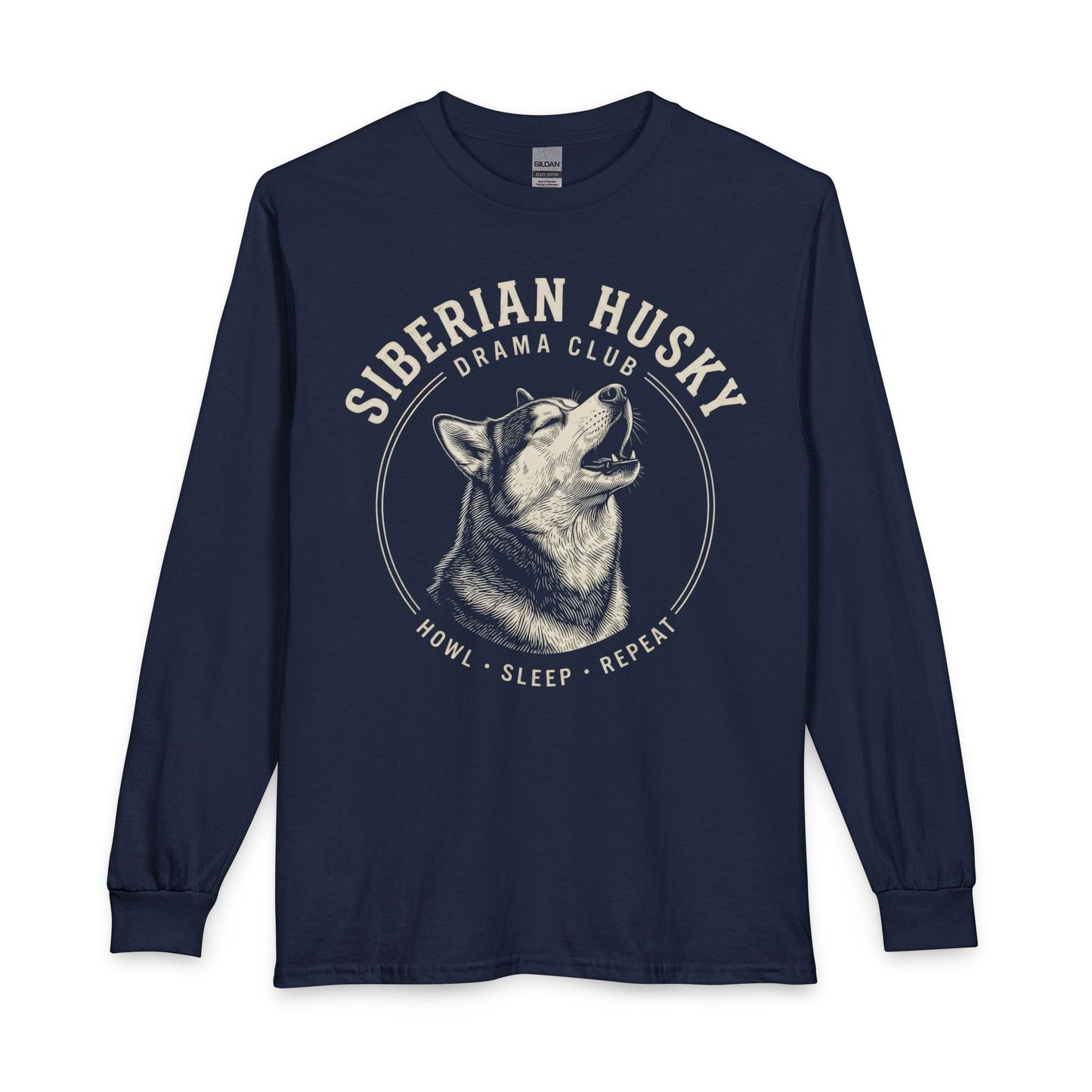 Siberian Husky Drama Club Long Sleeve