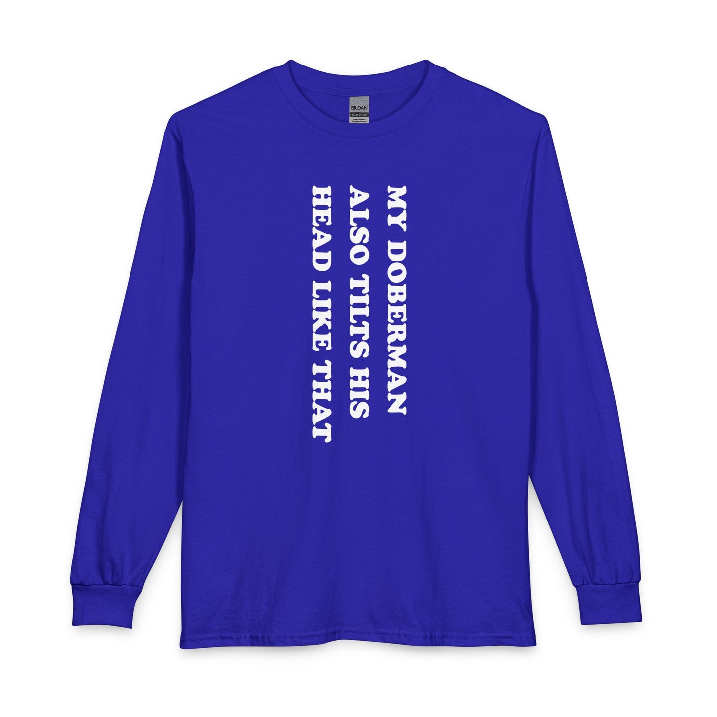 Doberman Tilt His Head Long Sleeve Royal