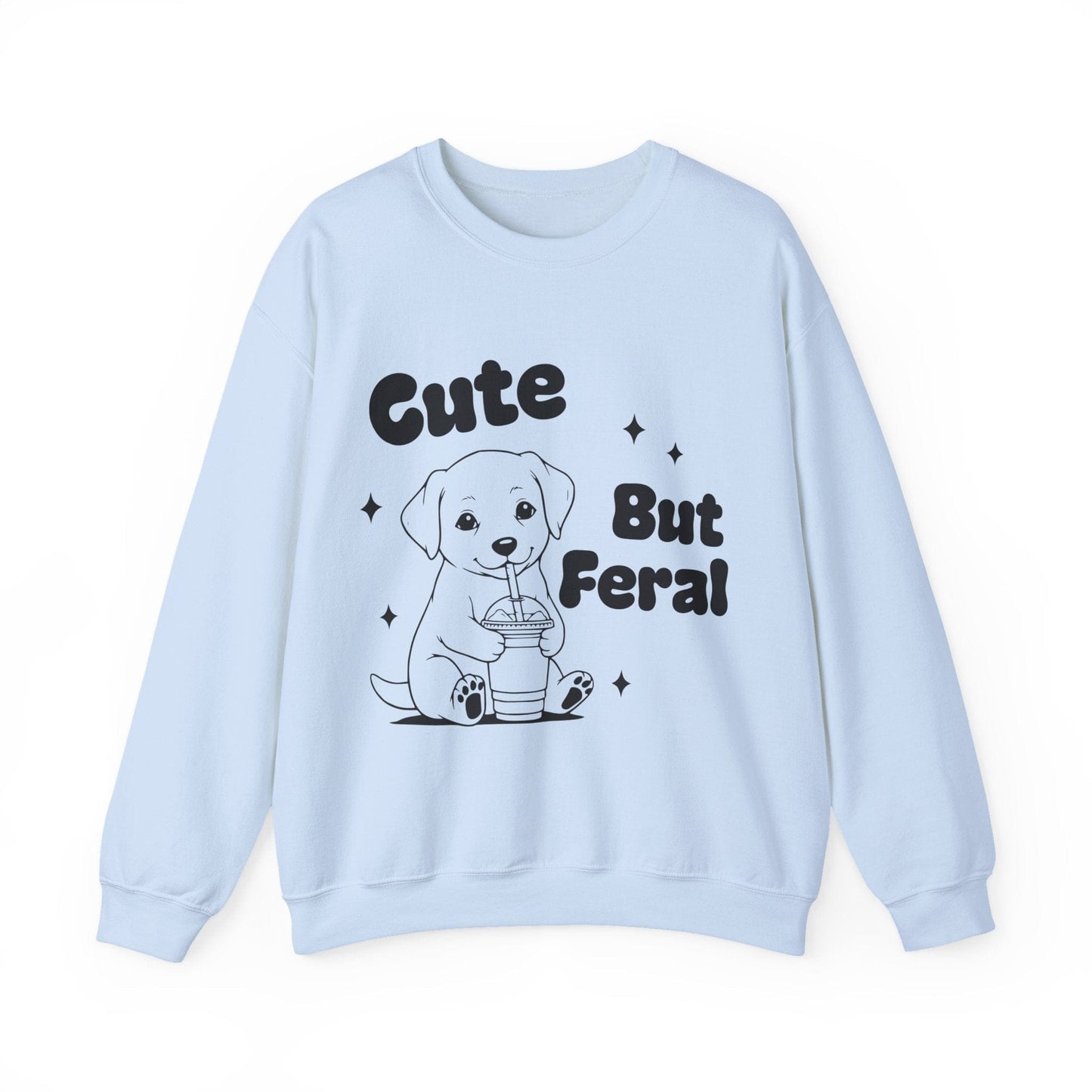 Feral Lab Puppy Crewneck Sweatshirt Light Blue