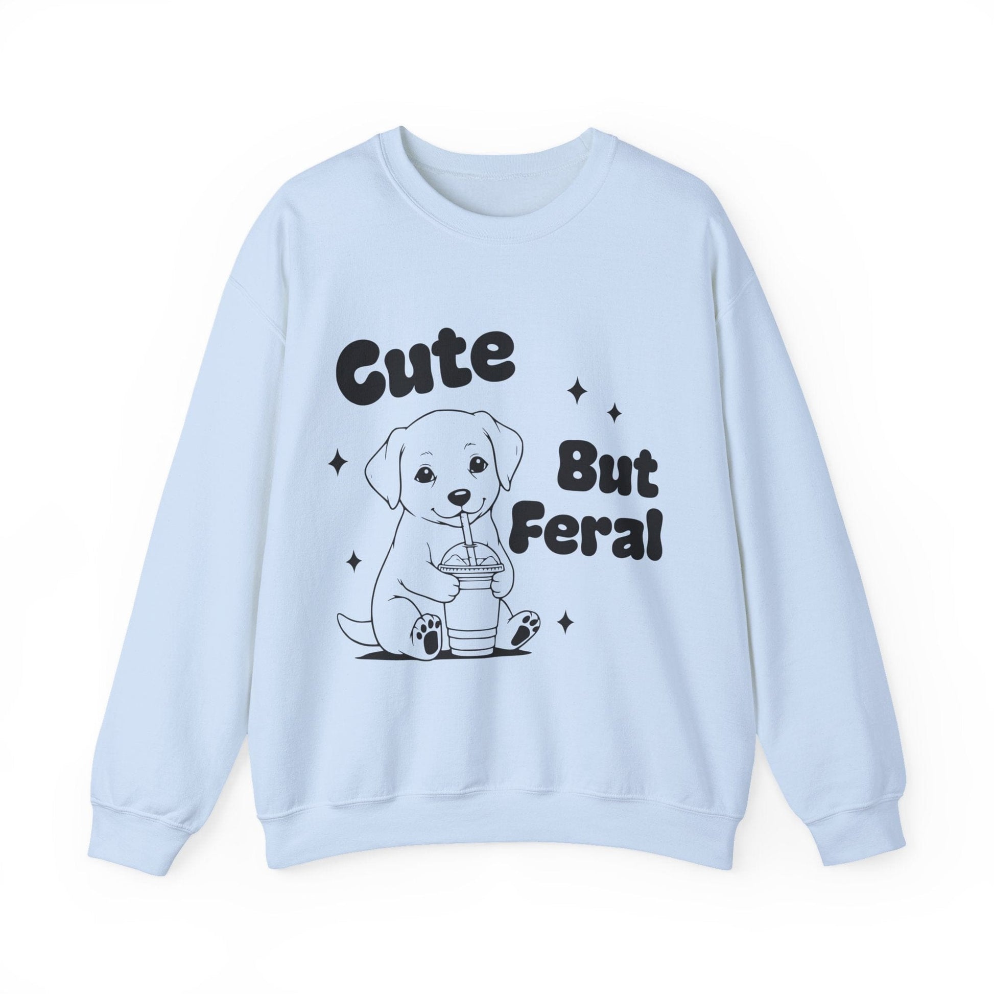Feral Lab Puppy Crewneck Sweatshirt Light Blue